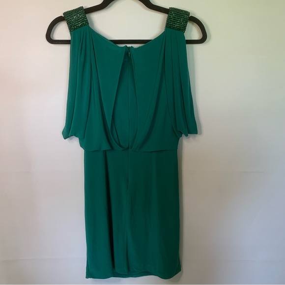 Bets & Adam, formal dress sequins straps, green size 6 made in USA - Picture 5 of 9